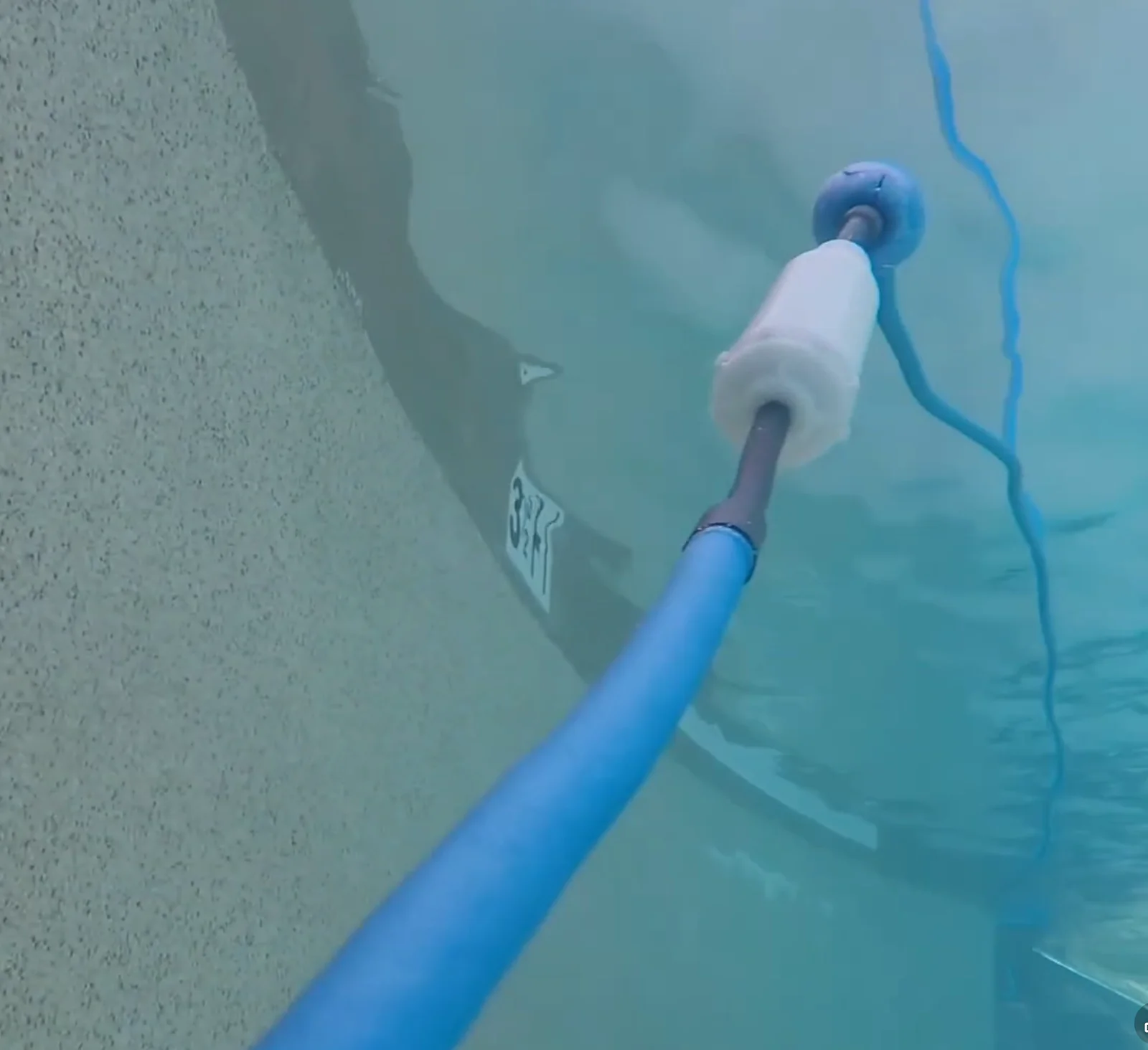 Émerillon du câble flottant du Dolphin S300 vu sous l'eau